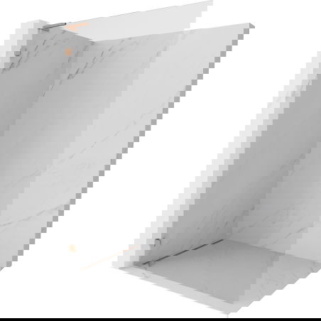 Mexen Lunar L Shower Wall Walk-in Left 70 x 200 cm, Transparent 8 mm, Brushed Copper - 830L-070-000-65-00-L