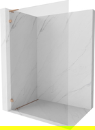 Mexen Lunar L Shower Screen Walk-in Left 70 x 200 cm, Transparent 8 mm, Brushed Copper - 830L-070-000-65-00-L