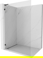 Mexen Lunar L Walk-in Shower Wall Left 70 x 200 cm, Transparent 8 mm, Black - 830L-070-000-70-00-L