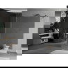 Mexen Kioto freestanding shower wall 100 x 200 cm, mirror 8 mm, black - 800-100-002-70-50