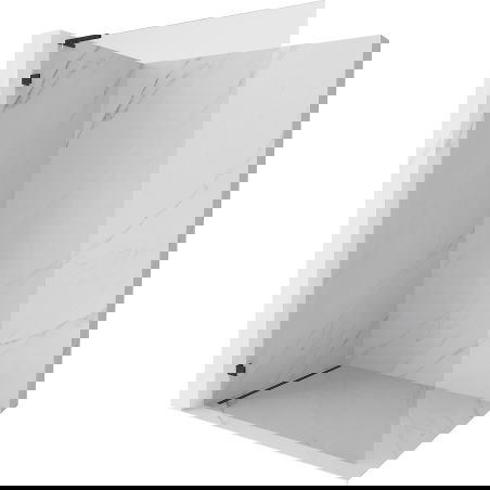 Mexen Lunar L Shower Screen Walk-in Left 110 x 200 cm, Transparent 8 mm, Black - 830L-110-000-70-00-L