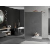 Mexen Kioto freestanding shower wall 110 x 200 cm, mirror 8 mm, rose gold - 800-110-002-60-50