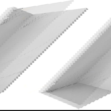 Mexen Lunar L Walk-in Shower Wall Left 70 x 200 cm, transparent 8 mm, brushed nickel - 830L-070-000-97-00-L