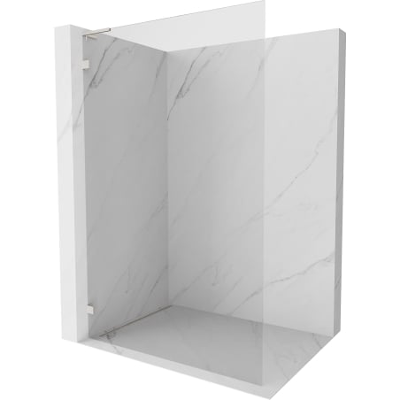 Mexen Lunar L walk-in shower wall left 90 x 200 cm, transparent 8 mm, brushed nickel - 830L-090-000-97-00-L