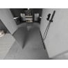 Mexen Kioto freestanding shower wall 110 x 200 cm, mirror 8 mm, black - 800-110-002-70-50