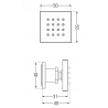 Mexen surface-mounted side nozzle, gold - 79360-50
