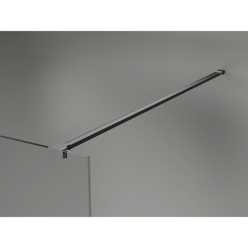 Mexen Lunar Walk-in Shower Wall Right 140 x 200 cm, Transparent 8 mm, Gun Metal - 830-140-000-95-00-P