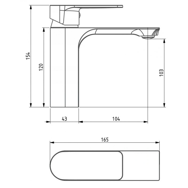 Mexen Alexa washbasin faucet, chrome - 71200-00