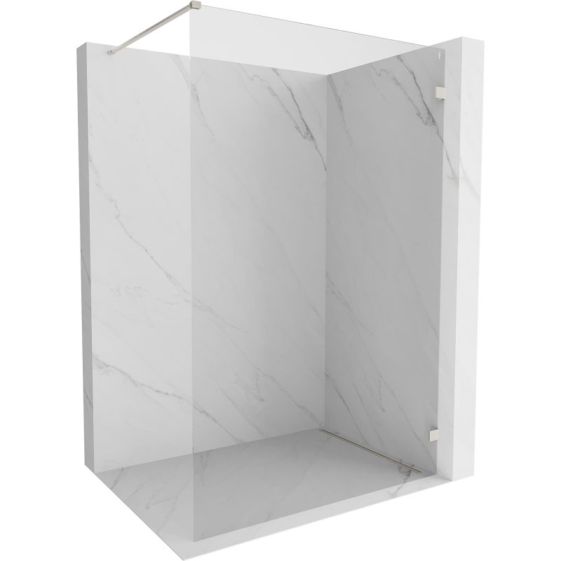 Mexen Lunar shower wall Walk-in right 140 x 200 cm, transparent 8 mm, brushed nickel - 830-140-000-97-00-P