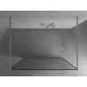 Mexen Kioto freestanding shower wall 120 x 200 cm, black frame 8 mm, chrome - 800-120-002-01-70