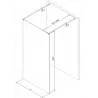 Mexen Kioto Freestanding Shower Wall 130 x 200 cm, Black Frame 8 mm, Chrome - 800-130-002-01-70