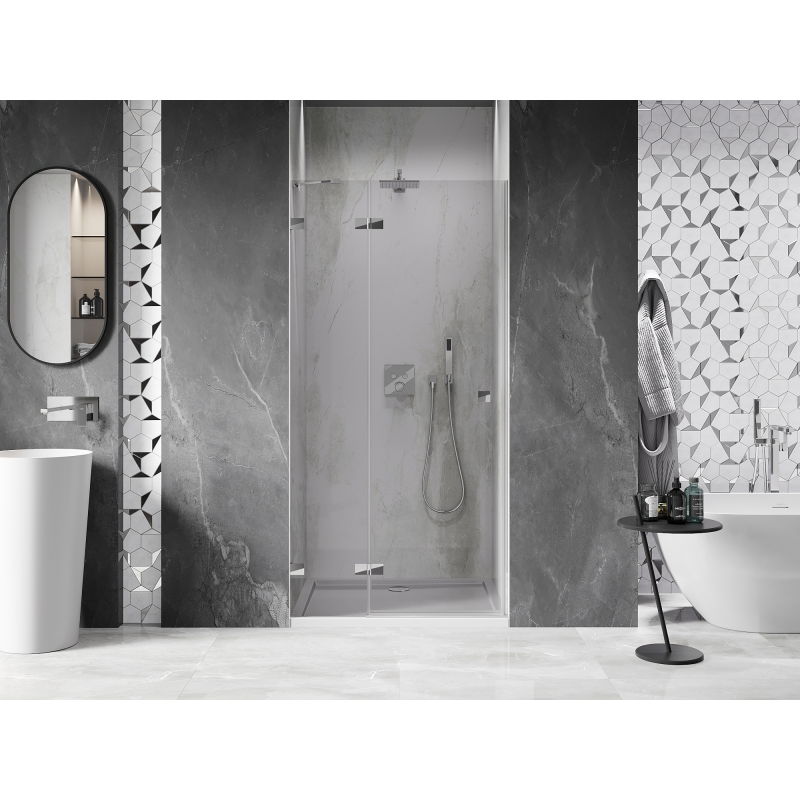 Mexen Lunar Swing Shower Door Left 80 cm, Transparent, Chrome - 834-080-000-01-00-L