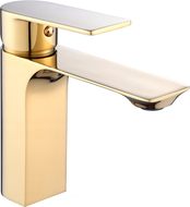 Mexen Alexa washbasin mixer tap, Gold - 71200-50