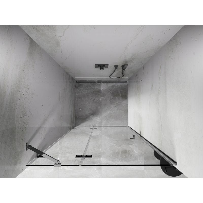 Mexen Lunar left hinged shower door 95 cm, transparent, chrome - 834-095-000-01-00-L