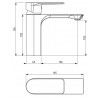 Mexen Alexa washbasin faucet, black - 71200-70
