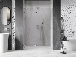 Mexen Lunar shower door swing left 130 cm, transparent, chrome - 834-130-000-01-00-L