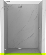 Mexen Lunar 140 cm Left Hinged Shower Door, Transparent, Chrome - 834-140-000-01-00-L