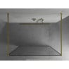 Mexen Kioto freestanding shower wall 140 x 200 cm, black frame 8 mm, gold - 800-140-002-50-70