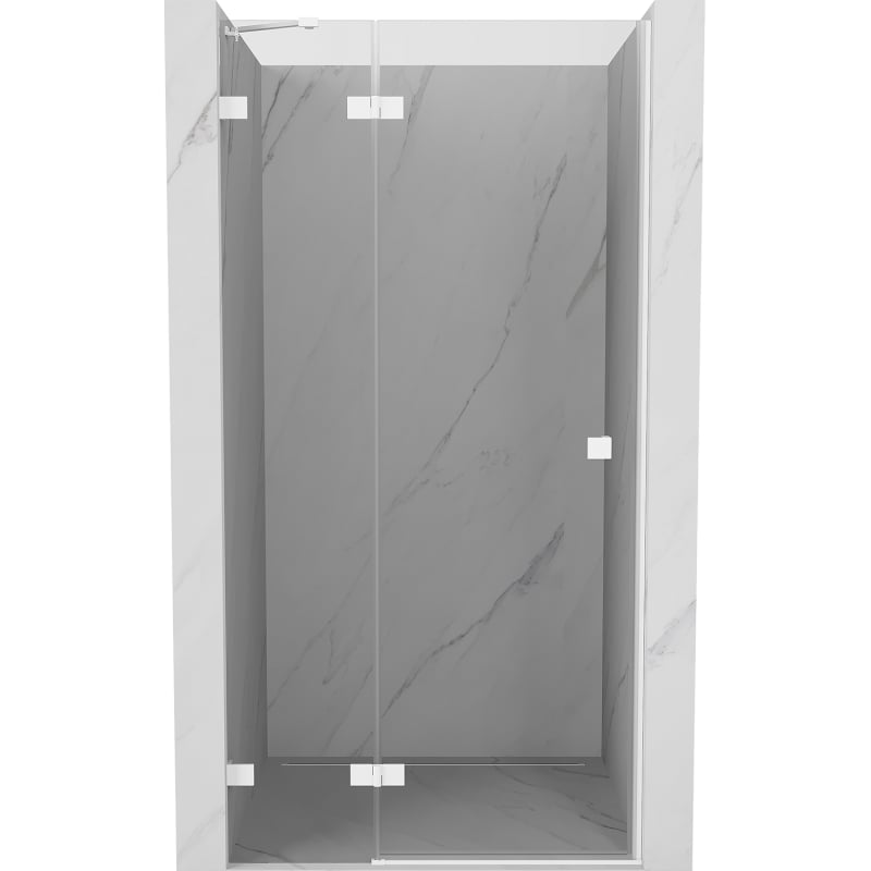 Mexen Lunar shower door left hinged 70 cm, transparent, white - 834-070-000-20-00-L