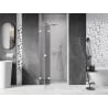 Mexen Lunar 70 cm Left Hinged Shower Door, Transparent, White - 834-070-000-20-00-L