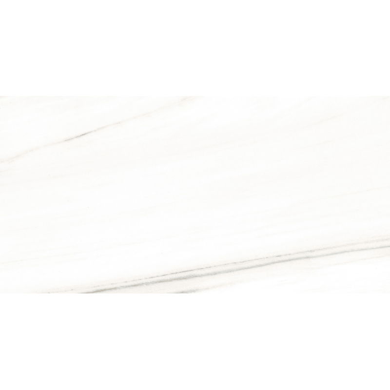 Mexen Lasa White glazed rectified porcelain, floor-wall tile 120 x 60 cm, gloss - TL103-120-060-00