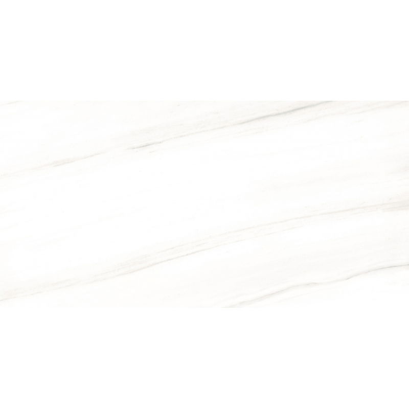 Mexen Lasa White glazed rectified porcelain, floor-wall tile 120 x 60 cm, gloss - TL103-120-060-00