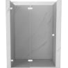 Mexen Lunar shower door, swinging left 130 cm, transparent, white - 834-130-000-20-00-L