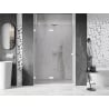 Mexen Lunar shower door, swinging left 130 cm, transparent, white - 834-130-000-20-00-L