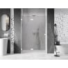 Mexen Lunar shower door, swinging left 130 cm, transparent, white - 834-130-000-20-00-L