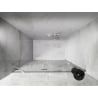 Mexen Lunar shower door, swinging left 130 cm, transparent, white - 834-130-000-20-00-L