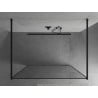 Mexen Kioto freestanding shower wall 100 x 200 cm, black frame 8 mm, black - 800-100-002-70-70