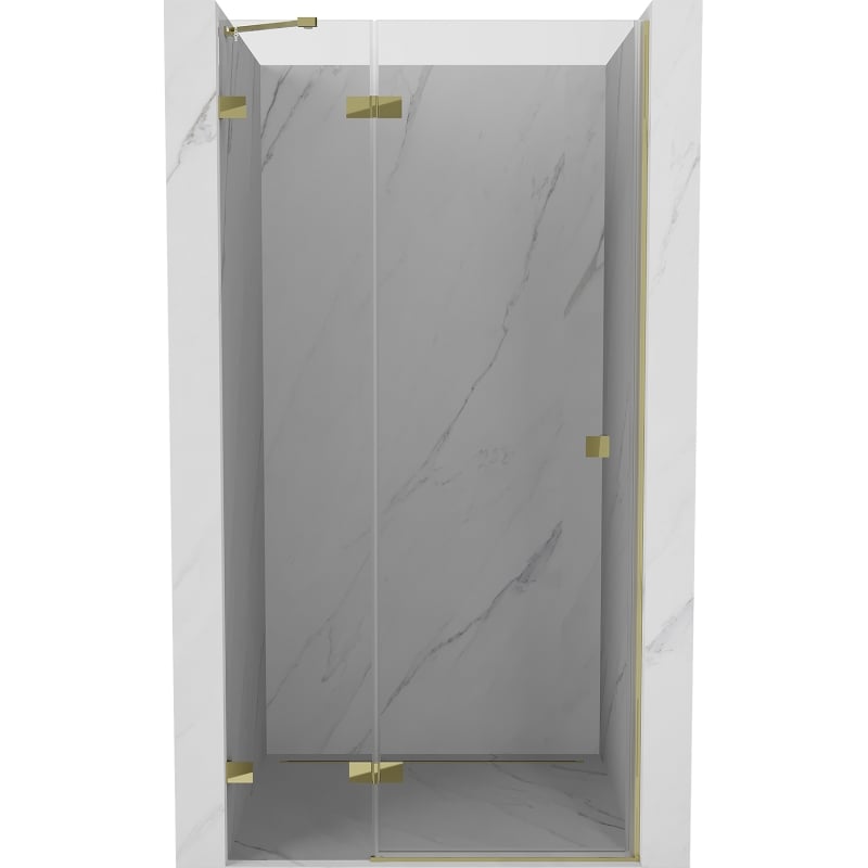 Mexen Lunar Left-Swinging Shower Door 85 cm, Transparent, Gold - 834-085-000-50-00-L