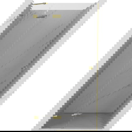 Mexen Lunar 90 cm Left Hinged Shower Door, Transparent, Gold - 834-090-000-50-00-L