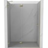 Mexen Lunar left-hand hinged shower door 135 cm, transparent, gold - 834-135-000-50-00-L