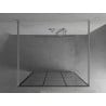 Mexen Kioto Freestanding Shower Screen 100 x 200 cm, Black Grid 8 mm, Chrome - 800-100-002-01-77