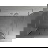 Mexen Kioto free-standing shower screen 110 x 200 cm, Transparent/Black pattern 8 mm, Chrome - 800-110-002-01-77