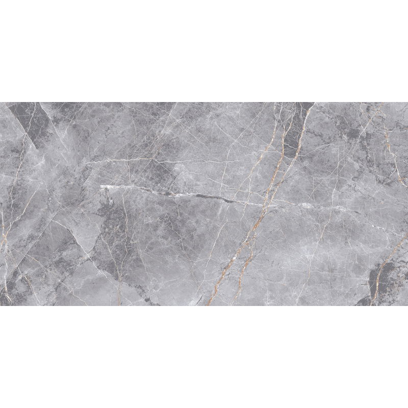 Mexen Eternity Grey glazed rectified porcelain tile, floor and wall tile 120 x 60 cm, gloss - TL112-120-060-01