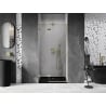 Mexen Lunar shower door hinged left 85 cm, transparent, gold brushed - 834-085-000-55-00-L