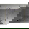 Mexen Kioto free-standing shower screen 110 x 200 cm, Transparent/Black pattern 8 mm, Gold - 800-110-002-50-77