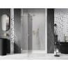 Mexen Lunar shower door swinging left 135 cm, transparent, gold brushed - 834-135-000-55-00-L