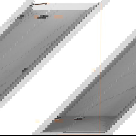 Mexen Lunar left hinged shower door 110 cm, transparent, pink gold - 834-110-000-60-00-L