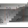 Mexen Kioto free-standing shower screen 120 x 200 cm, Transparent/Black pattern 8 mm, Rose gold - 800-120-002-60-77