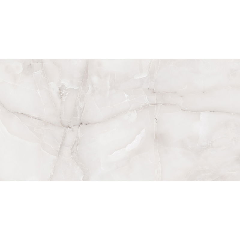 Mexen Robins Bianco glazed porcelain tile rectified G1, floor-wall tile 120 x 60 cm, gloss - TL119-120-060-02