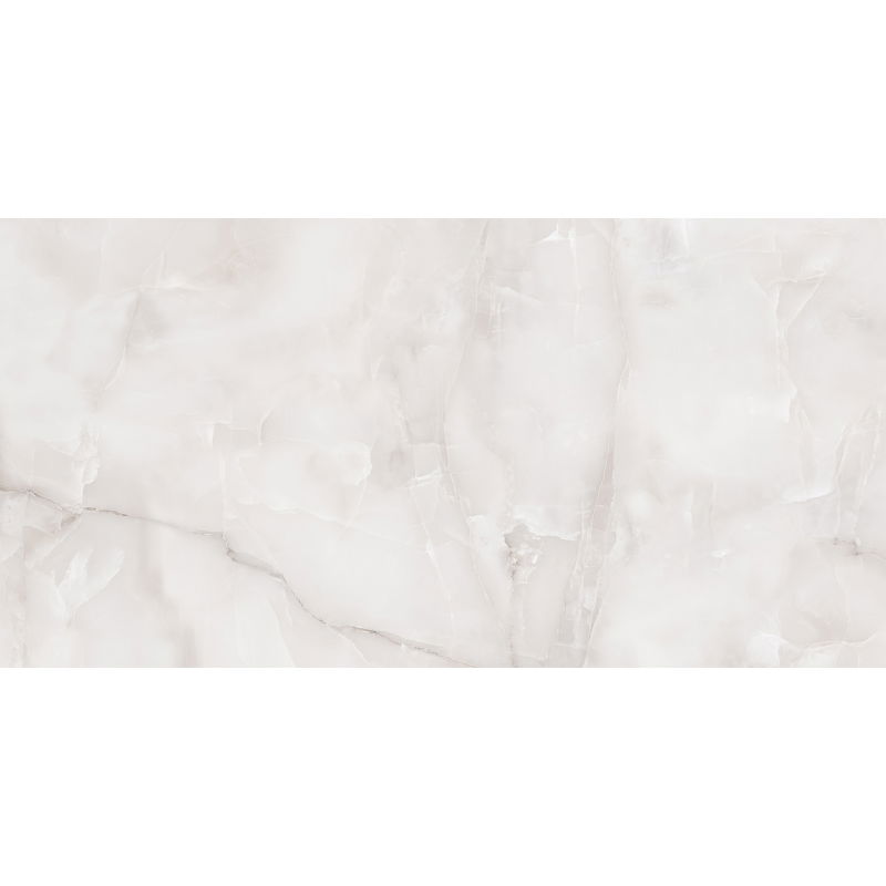 Mexen Robins Bianco glazed porcelain tile rectified G1, floor-wall tile 120 x 60 cm, gloss - TL119-120-060-02