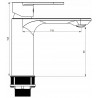 Mexen Milo washbasin faucet, gold - 71300-50