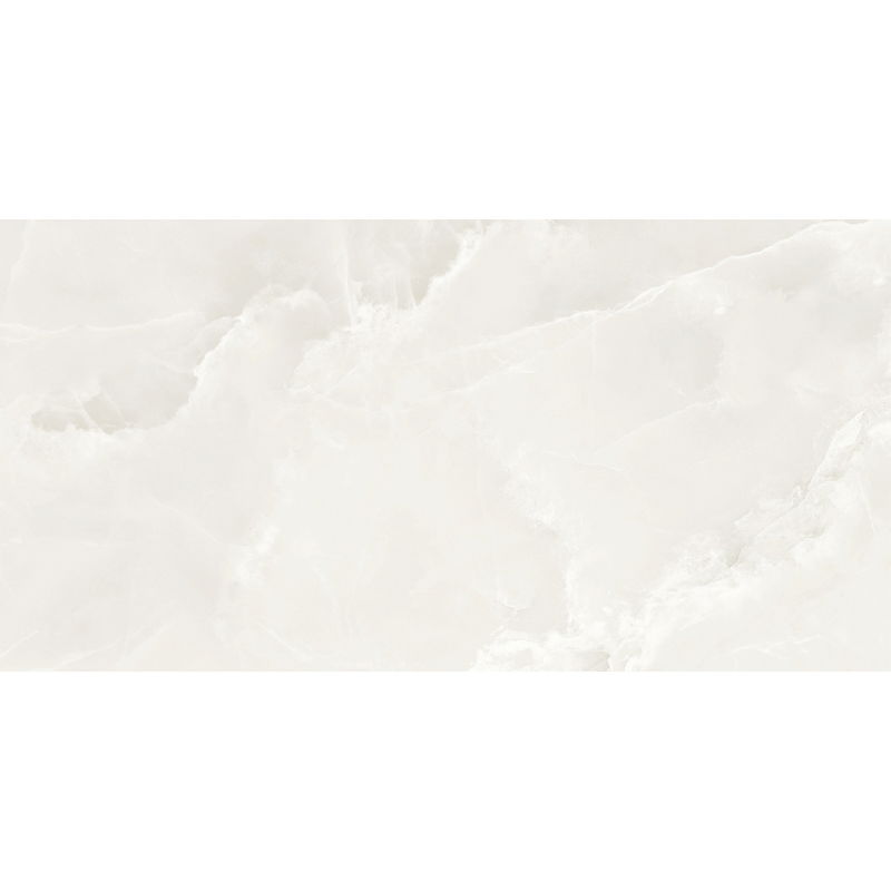Mexen Valga Bianco glazed rectified porcelain, floor-wall tile 120 x 60 cm, gloss - TL122-120-060-01
