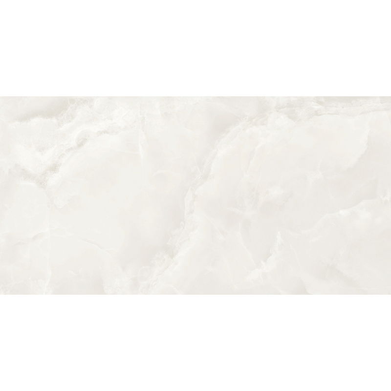 Mexen Valga Bianco glazed rectified porcelain, floor-wall tile 120 x 60 cm, gloss - TL122-120-060-01