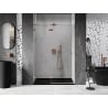Mexen Lunar shower door, hinged left 135 cm, transparent, brushed copper - 834-135-000-65-00-L