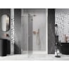 Mexen Lunar shower door, hinged left 135 cm, transparent, brushed copper - 834-135-000-65-00-L
