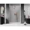 Mexen Lunar shower door, hinged left 135 cm, transparent, brushed copper - 834-135-000-65-00-L